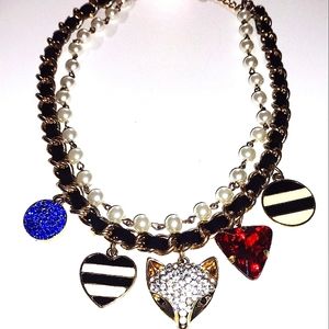 Women's Detailed Statement Necklace With Lots Of Bling.